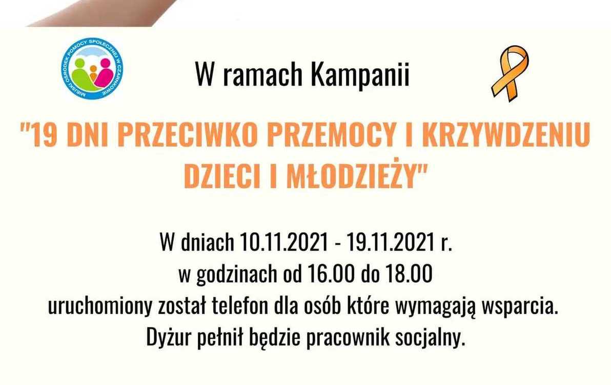 Zdjęcie do Kampania 19 dni bez przemocy...
