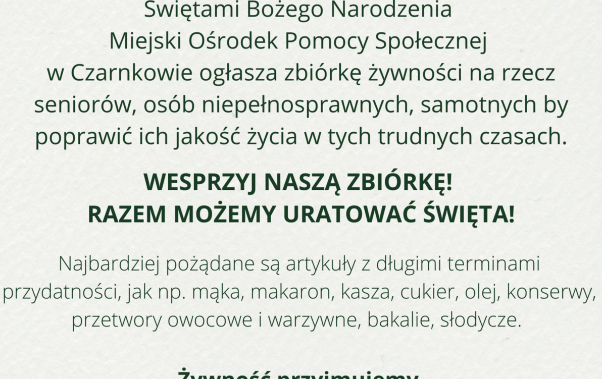 Zdjęcie do Zbi&oacute;rka żywności