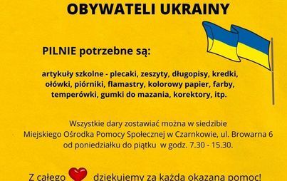 Zdjęcie do Zbi&oacute;rka dar&oacute;w na rzecz obywateli Ukrainy