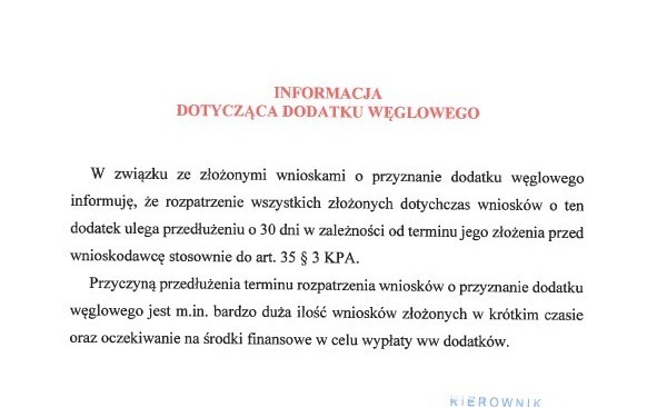 Zdjęcie do Ważne! Dodatek węglowy...