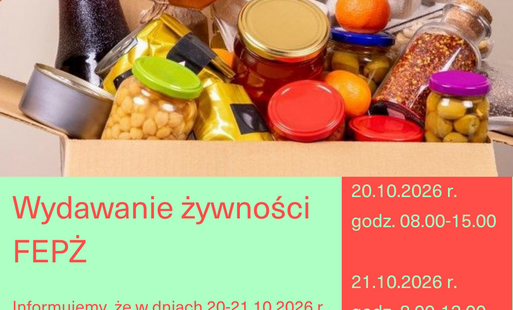 Zdjęcie do UWAGA! ZMIANA TERMINU WYDAWANIA ŻYWNOŚCI